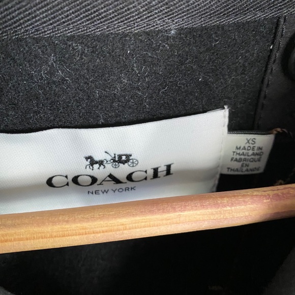 Coach Dark Blue Cotton/Leather Trims Trenchcoat XS - Picture 7 of 11